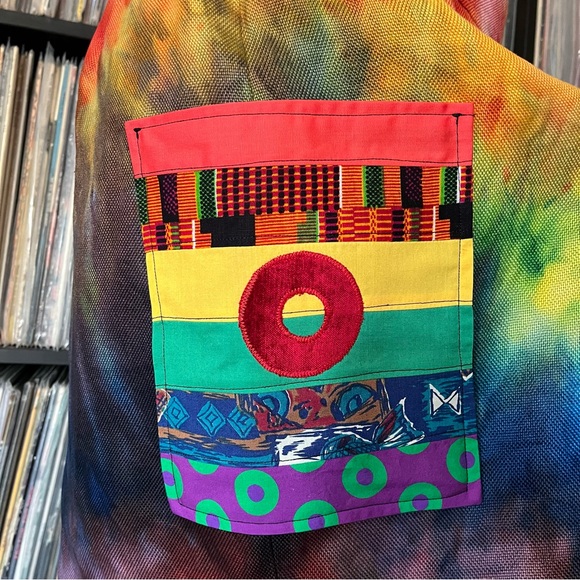 Ralph Lauren Linen Skirt ice Dyed 🌈 Phish Donut ⭕️ 🦎Patchwork ♻️ Dicks🦙POCKET - Picture 6 of 11